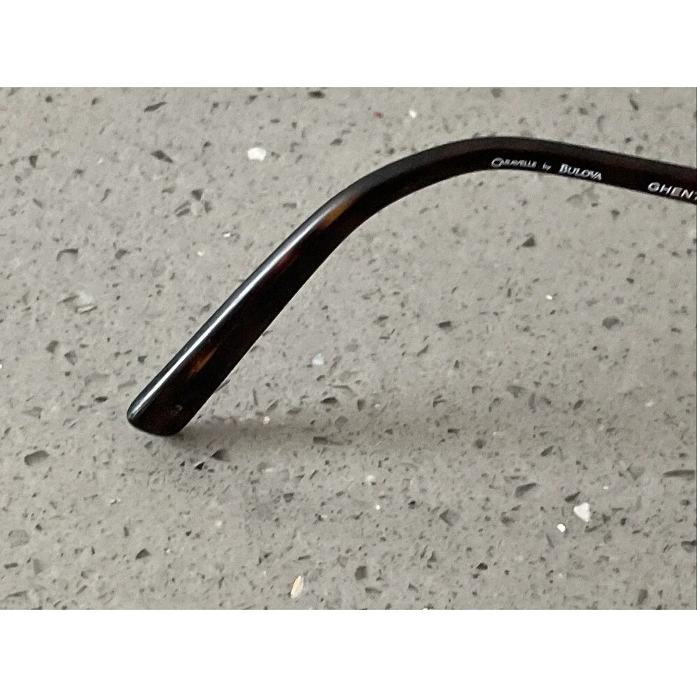 Caravelle By Bulova Ghent Eyeglasses Frames ONLY Dark Gunmetal Brown 50-19-140